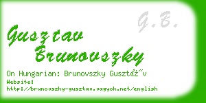 gusztav brunovszky business card